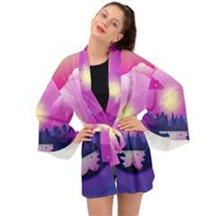 Landscape Illustration Illustrator Long Sleeve Kimono by Wegoenart