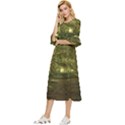 Nature Greenforest Trees Tree Landscape Double Cuff Midi Dress View2