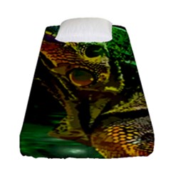 Chameleon Reptile Lizard Animal Fitted Sheet (single Size) by Wegoenart