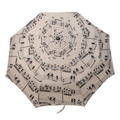 Art Vintage Music Paper Background Design Folding Umbrellas by Wegoenart