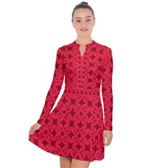 Red-star Long Sleeve Panel Dress by nateshop