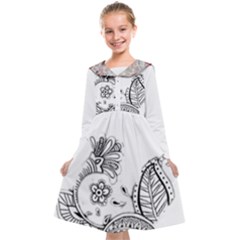 Im Fourth Dimension Black White 28 Kids  Midi Sailor Dress by imanmulyana