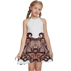 Im Fourth Dimension Colour 29 Kids  Halter Collar Waist Tie Chiffon Dress by imanmulyana