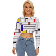 Illustration Geometric Abstract Plates Mosaic Lightweight Long Sleeve Sweatshirt by Wegoenart