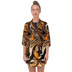 Illustration Abstract Pattern Modern Art Design Fantasy Surreal Half Sleeve Chiffon Kimono by Wegoenart