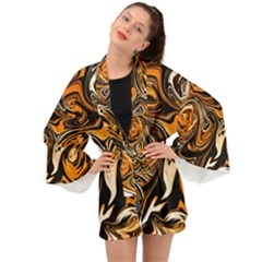 Illustration Abstract Pattern Modern Art Design Fantasy Surreal Long Sleeve Kimono by Wegoenart