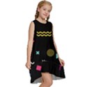 Illustration Geometric Art Colorful Shapes Kids  Frill Swing Dress View3