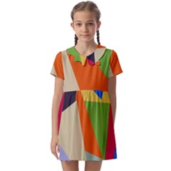 Illustration Colored Paper Abstract Background Kids  Asymmetric Collar Dress by Wegoenart