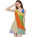 Illustration Colored Paper Abstract Background Inside Out Racerback Dress View3