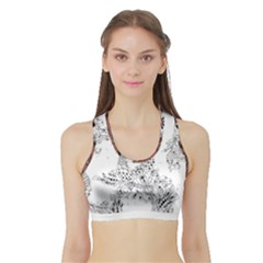 Im Fourth Dimension Black White 34 Sports Bra With Border by imanmulyana