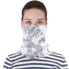 Im Fourth Dimension Black White 34 Face Seamless Bandana (adult) by imanmulyana