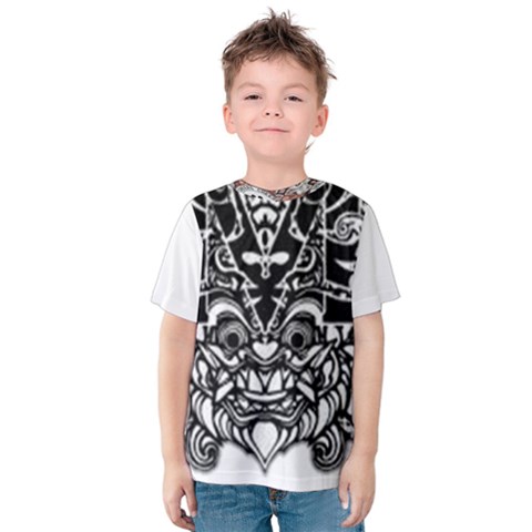 Im Fourth Dimension Black White 35 Kids  Cotton Tee by imanmulyana