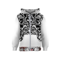 Im Fourth Dimension Black White 35 Kids  Zipper Hoodie by imanmulyana