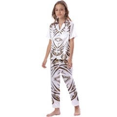 Im Fourth Dimension Colour 38 Kids  Satin Short Sleeve Pajamas Set by imanmulyana