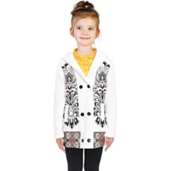 Im Fourth Dimension Black White 40 Kids  Double Breasted Button Coat by imanmulyana