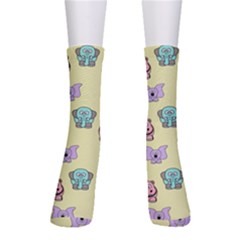 Illustration Animals Pastel Children Colorful Crew Socks by Wegoenart