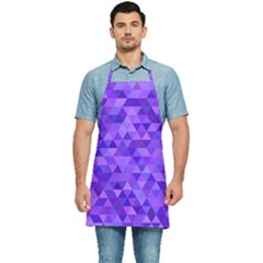 Illustration Purple Triangle Purple Background Kitchen Apron by Wegoenart