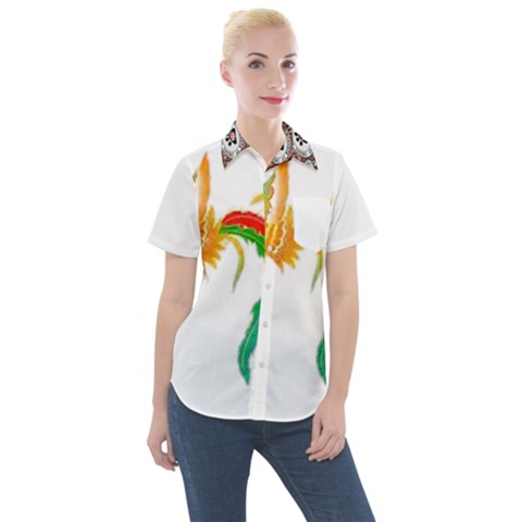 Im Fourth Dimension Colour 47 Women s Short Sleeve Pocket Shirt by imanmulyana