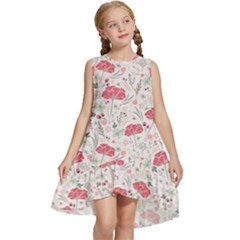 Illustration Flowers Pattern Wallpaper Floral Kids  Frill Swing Dress by Wegoenart