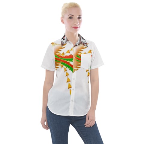 Im Fourth Dimension Colour 51 Women s Short Sleeve Pocket Shirt by imanmulyana