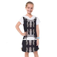 Im Fourth Dimension Black White 61 Kids  Drop Waist Dress by imanmulyana