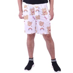 Illustrations Bear Cartoon Background Pattern Men s Pocket Shorts by Sudhe