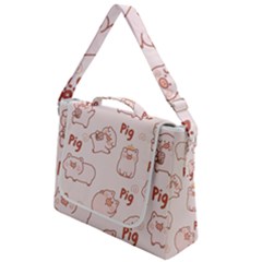 Pig Cartoon Background Pattern Box Up Messenger Bag by Sudhe