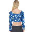 Illustration Duck Cartoon Background Long Sleeve Crop Top View2