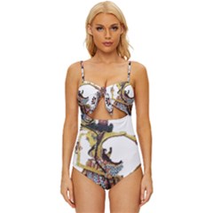 Im Fourth Dimension Abimanyu Knot Front One-piece Swimsuit by imanmulyana