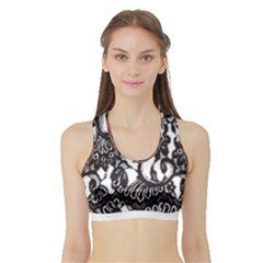 Im Fourth Dimension Black White 66 Sports Bra With Border by imanmulyana