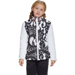 Im Fourth Dimension Black White 66 Kids  Puffer Bubble Jacket Coat by imanmulyana