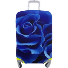 Blue Roses Flowers Plant Romance Luggage Cover (large) by Wegoenart