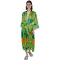 Fruit Tropical Pattern Design Art Maxi Satin Kimono View1