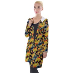 Illustration Geometric Pattern Colorful Pattern Hooded Pocket Cardigan by danenraven