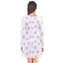 Small Cute Hearts Long Sleeve V-neck Flare Dress View2