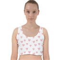 Small Cute Hearts Velvet Racer Back Crop Top View1