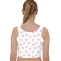 Small Cute Hearts Velvet Racer Back Crop Top View2