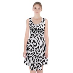 Leopard Print Black And White Racerback Midi Dress by ConteMonfrey