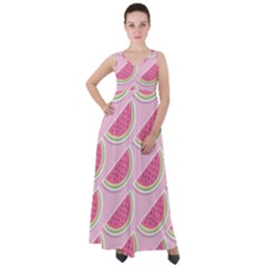 Pink Melon Wayermelon Pattern Food Fruit Melon Empire Waist Velour Maxi Dress by Ravend