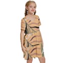 Leaves Monstera Picture Print Pattern Kids  Short Sleeve Tiered Mini Dress View3