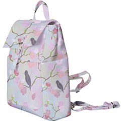 Bird Blossom Seamless Pattern Buckle Everyday Backpack by Ravend