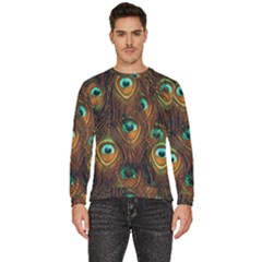 Peacock Feathers Men s Fleece Sweatshirt by Ravend