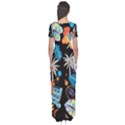 Design Print Pattern Colorful Short Sleeve Maxi Dress View2