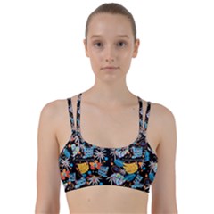 Design Print Pattern Colorful Line Them Up Sports Bra by Ravend