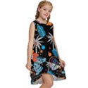 Design Print Pattern Colorful Kids  Frill Swing Dress View3