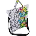 Illustration Brain Mind Psychology Idea Drawing Fold Over Handle Tote Bag View1