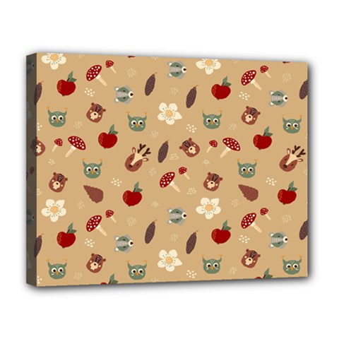 Cute Forest Friends Canvas 14  X 11  (stretched) by ConteMonfrey