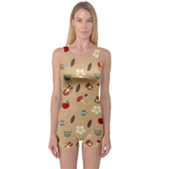 Cute Forest Friends One Piece Boyleg Swimsuit by ConteMonfrey