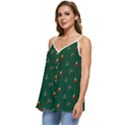 Christmas Background Casual Spaghetti Strap Chiffon Top View2