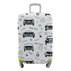 Pattern Retro Italy Cars Classic Luggage Cover (small) by danenraven